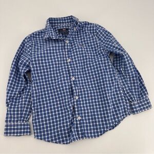 Vineyard Vines 100% Cotton Whale Button Down Shirt Boys Size 7